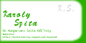 karoly szita business card